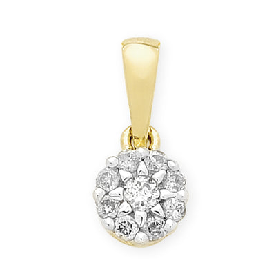9k gold diamond pendant
