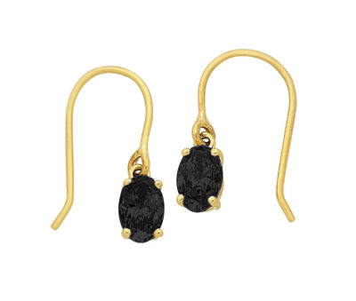 9k gold sapphire drop earrings