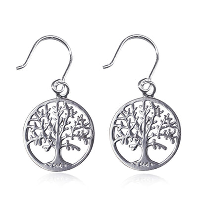 Sterling Silver 'Tree of Life' Earrings.