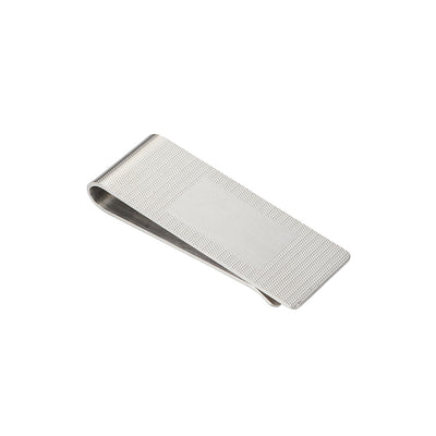 Brushed Stainless Steel Patterned Money Clip