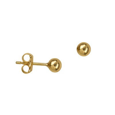 Sterling Silver - 4mm Heavy Ball Studs.