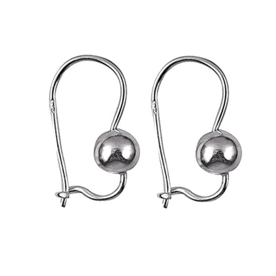 Sterling Silver - Plain Euro Ball Earrings